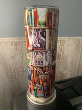 Load image into Gallery viewer, Shelves Of Books Full Wrap 20oz Tumbler, Hot or Cold Liquids, Stainless Steel Cup, Travel Cup, Personalization Available, Love To Read Cup