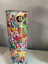 Load image into Gallery viewer, I Love The 90’s 20oz Tumbler, Hot or Cold Liquids, Stainless Steel Cup, Travel Cup, 90’s Icons Full Wrap, 1990 Characters
