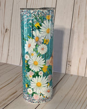 Load image into Gallery viewer, Spring Gnome Tumbler, 20oz Stainless Steel Cup, Travel Cup, White Daisy Flowers , Spring Gnomes