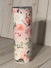 Load image into Gallery viewer, MAMA Pink andGold Floral 20oz Tumbler, Hot or Cold Liquids, Stainless Steel Cup, Travel Cup, Personalization Available, Mother’s Day Gift,
