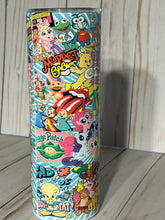 Load image into Gallery viewer, I Love The 80’s 20oz Tumbler, Hot or Cold Liquids, Stainless Steel Cup, Travel Cup, 80’s Icons Full Wrap, 1980 Characters