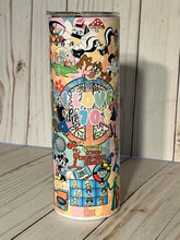 Load image into Gallery viewer, I Love The 70’s 20oz Tumbler, Hot or Cold Liquids, Stainless Steel Cup, Travel Cup, 70’s Icons Full Wrap, 1970 Characters