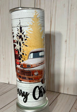 Load image into Gallery viewer, Christmas Red Truck 20oz Tumbler, Hot or Cold Liquids, Stainless Steel Cup, Travel Cup, Christmas Trees, Farm Cup