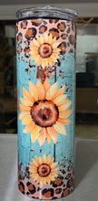 Load image into Gallery viewer, Rustic Sunflower Animal Print 20oz Tumbler, Boho Country, Stainless Steel Cup, Travel Cup,  Personalization Available, Mother’s Day
