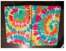 Load image into Gallery viewer, Tie Dye Style Hardcover Journal, Matte Faux Leather Notebook, Lined Journal, Journal Gift,  A5 Notebook, Prayer Journal
