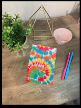 Load image into Gallery viewer, Tie Dye Style Hardcover Journal, Matte Faux Leather Notebook, Lined Journal, Journal Gift,  A5 Notebook, Prayer Journal
