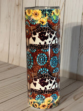 Load image into Gallery viewer, Boho Country 20oz Tumbler, Turquoise And Cowboy Hats, Farm Girl, Stainless Steel Cup, Travel Cup,
