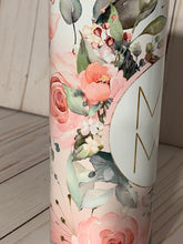 Load image into Gallery viewer, MAMA Pink andGold Floral 20oz Tumbler, Hot or Cold Liquids, Stainless Steel Cup, Travel Cup,  Personalization Available, Mother’s Day Gift,
