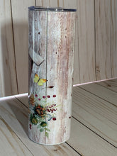 Load image into Gallery viewer, Birdhouse Sunflower 20oz Tumbler, Hot or Cold Liquids, Stainless Steel Cup, Travel Cup, Mother’s Day, Personalized Cup,
