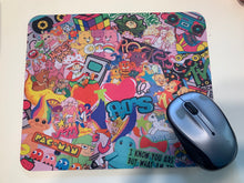 Load image into Gallery viewer, I Love The 80’s Computer Mouse Pad, Computer Accessories, 80’s Icons, 1980 Characters
