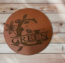 Load image into Gallery viewer, Personalized Set of 4 Leather Coasters, Unique 3rd Anniversary Gift, Custom Coasters, Personalized Gifts
