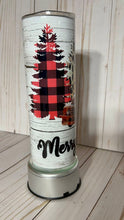 Load image into Gallery viewer, Christmas Red Truck 20oz Tumbler, Hot or Cold Liquids, Stainless Steel Cup, Travel Cup, Christmas Trees, Farm Cup
