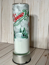 Load image into Gallery viewer, Winter Snowmen 20oz Tumbler, Hot or Cold Liquids, Stainless Steel Cup, Travel Cup, Let It Snow Cup
