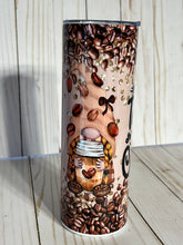 Load image into Gallery viewer, Coffee and  Gnomes Tumbler, 20oz Stainless Steel Cup, Travel Cup, No Talkie Before Coffee Gnomes
